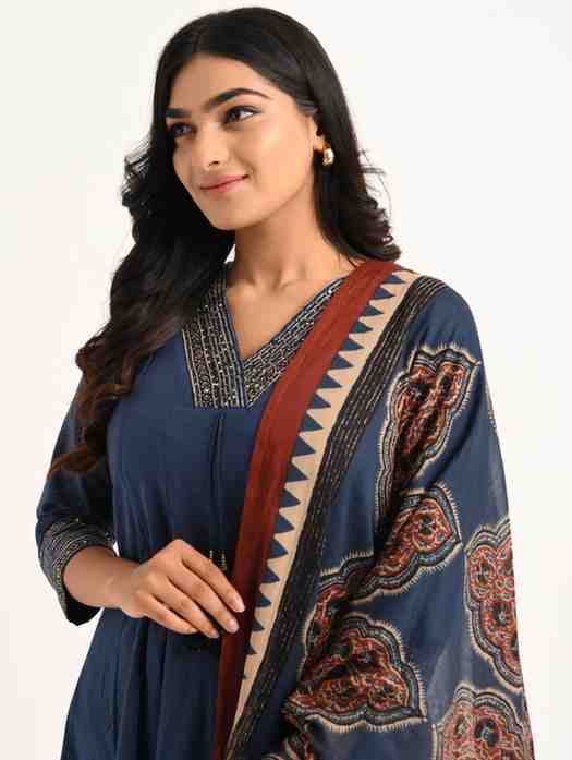 Indigo Blue Flared Kurta Set