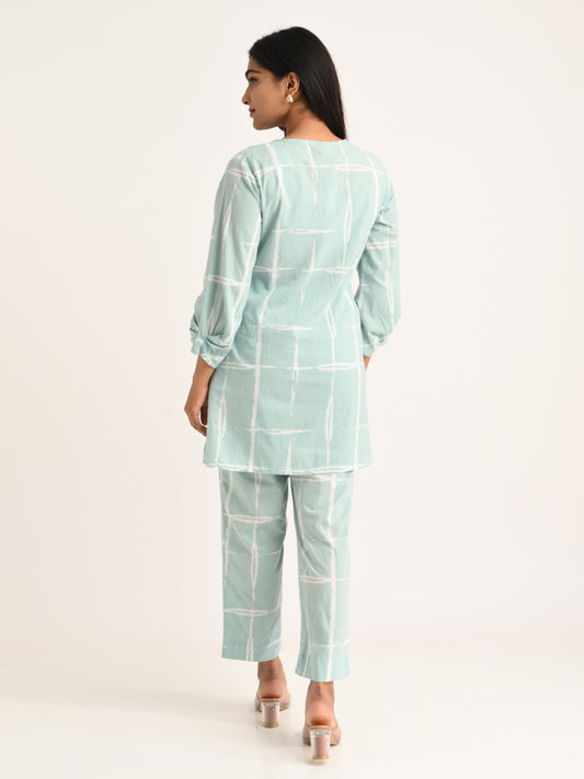 Mint Green Printed Co-ord Set