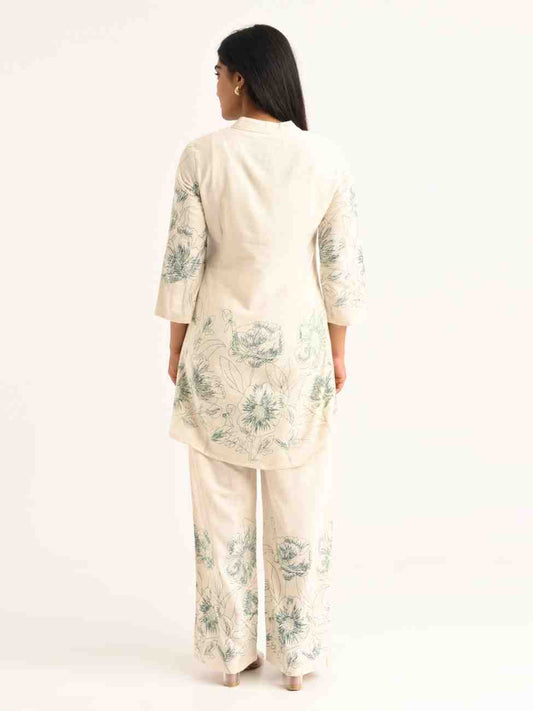 Ivory Floral Printed Co-ord Set