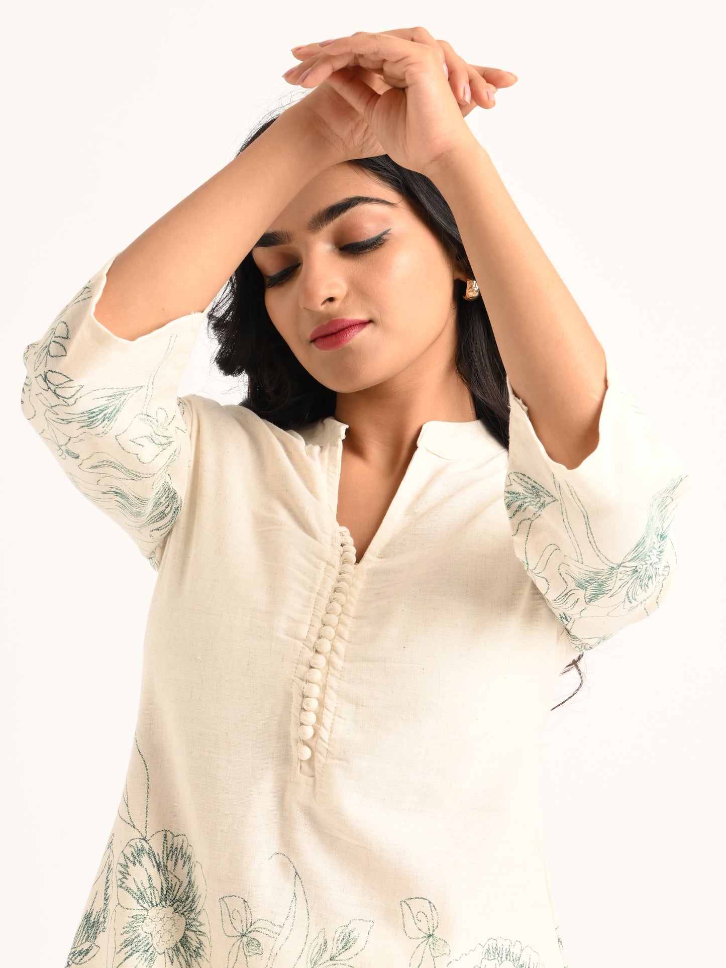 Ivory Floral Printed Co-ord Set