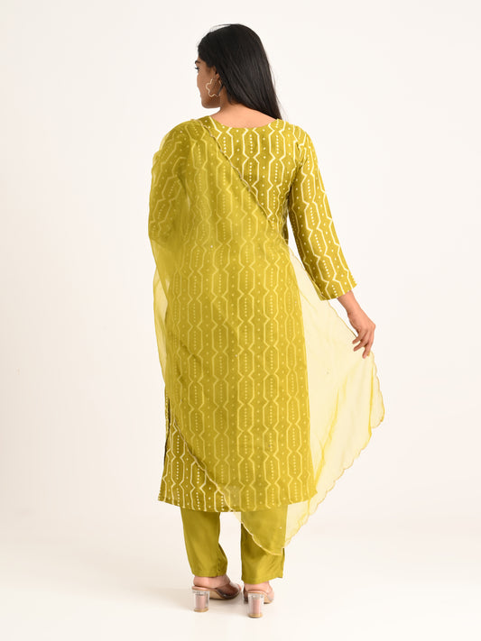 Pista green pant set