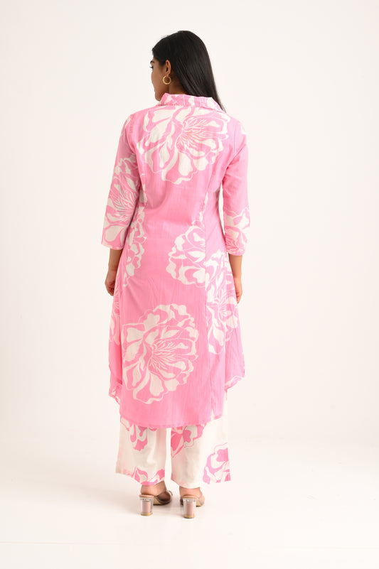 Pink Floral Printed Co-ord Set