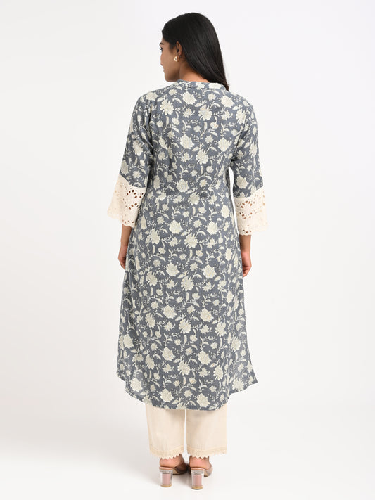 Printed Cotton Kurta Set