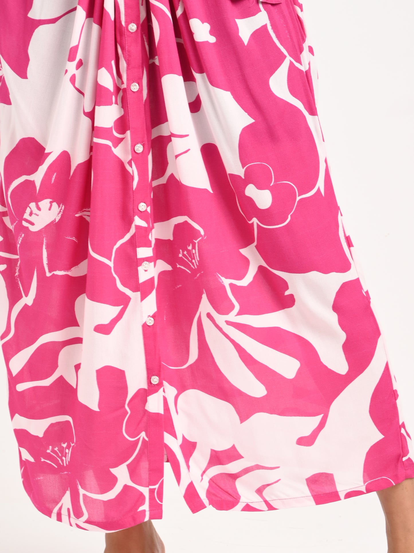 Belted floral Kaftan dress