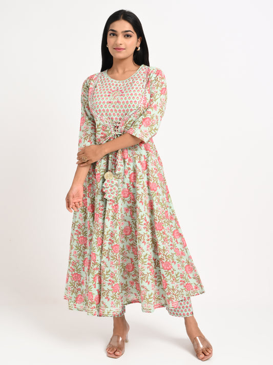 Floral Printed Kurta Set with Dupatta