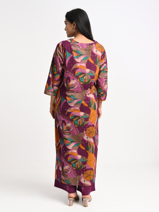 Printed Kurta with Bottom Set