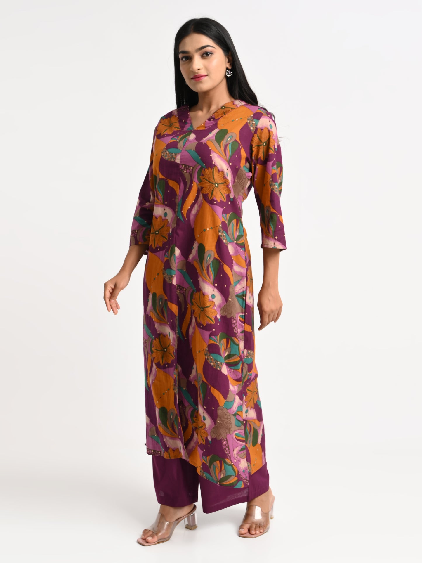 Printed Kurta with Bottom Set