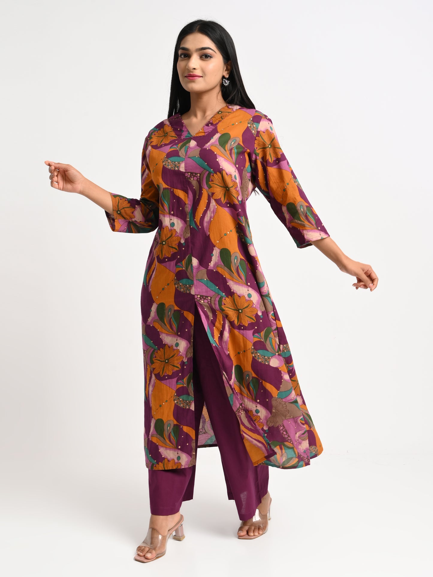Printed Kurta with Bottom Set
