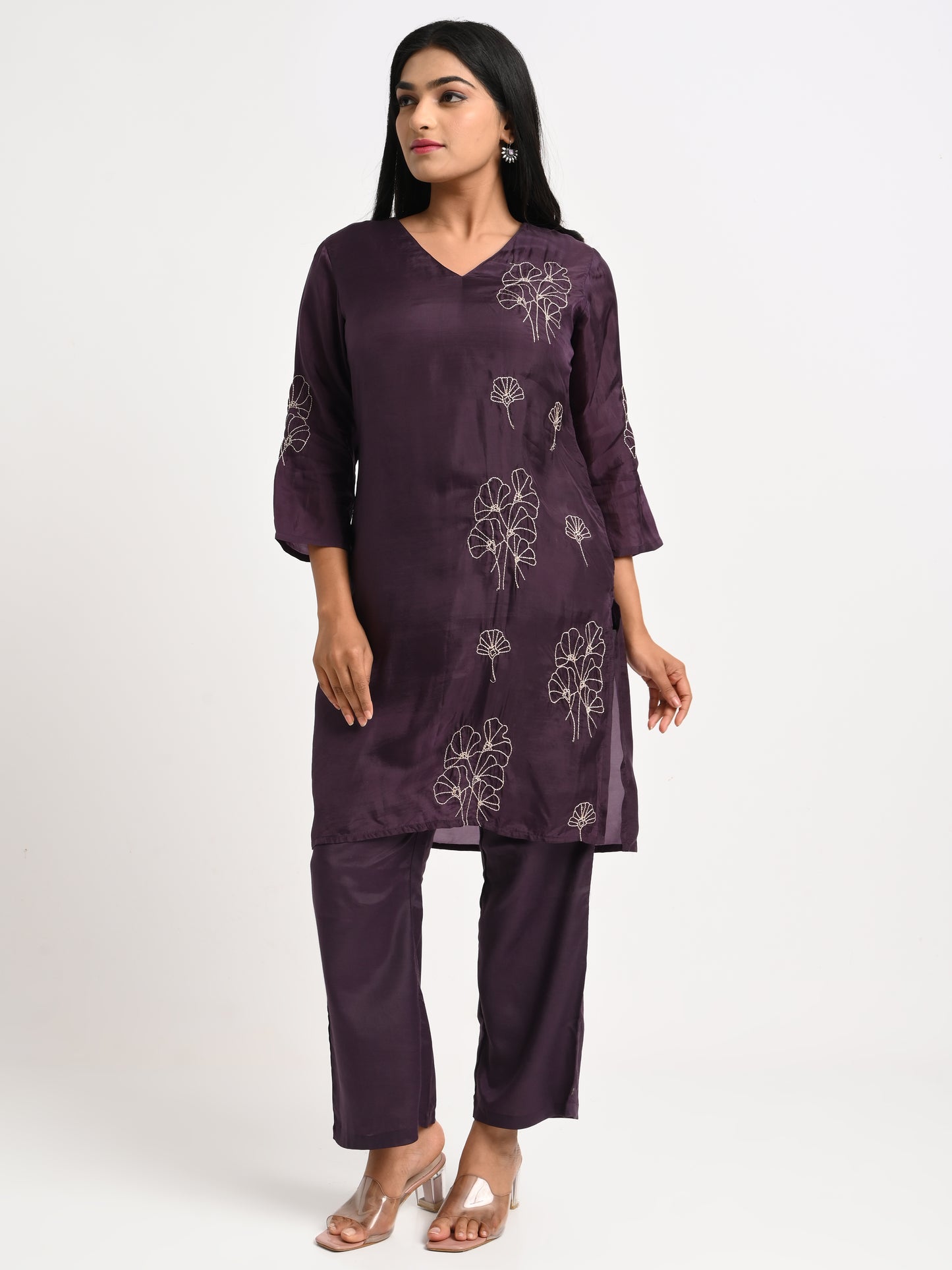 Muslin Embroidered Co-ord Set