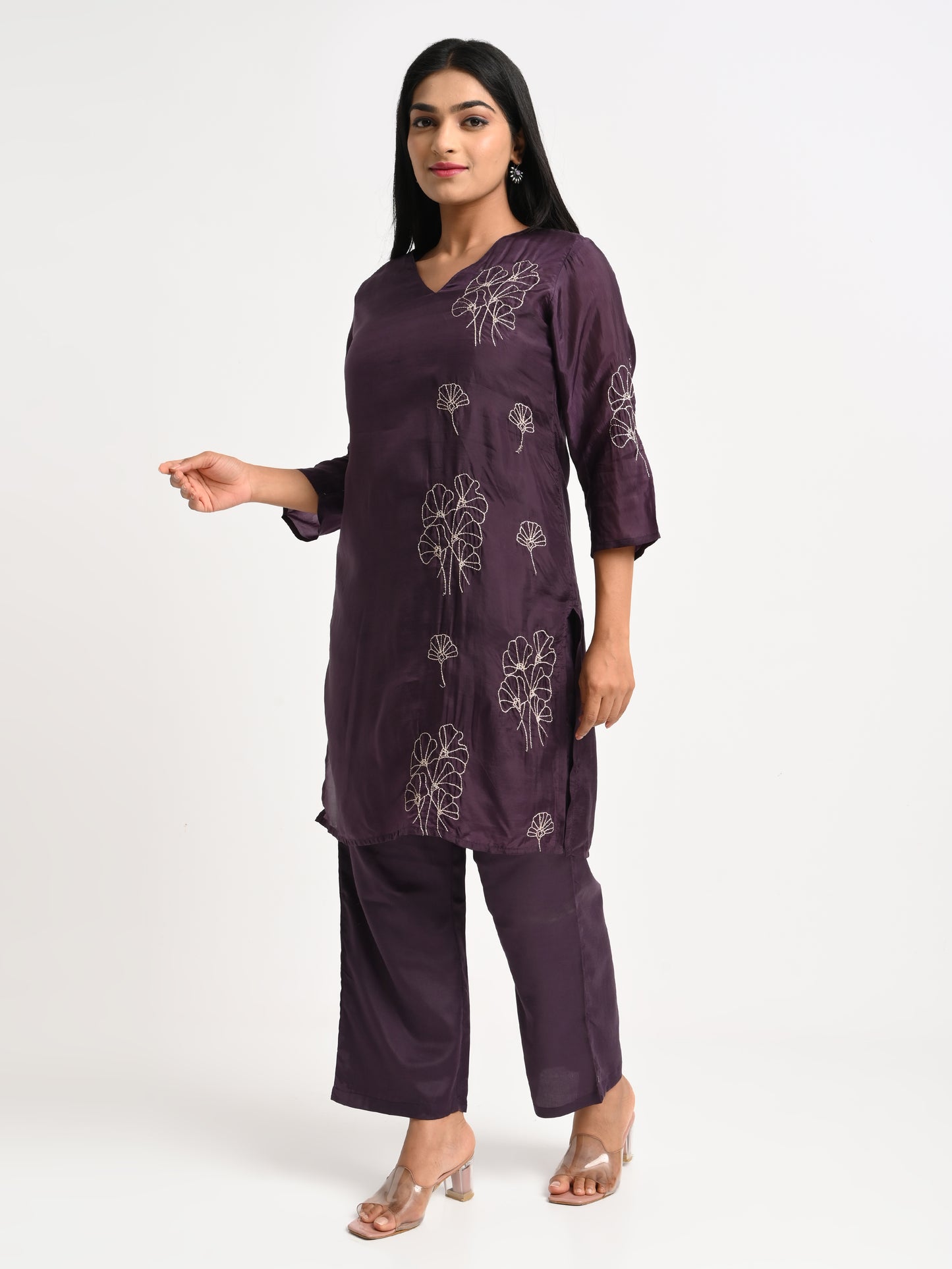 Muslin Embroidered Co-ord Set