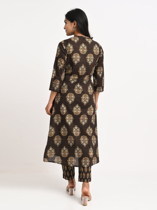 Printed Cotton Kurta Set