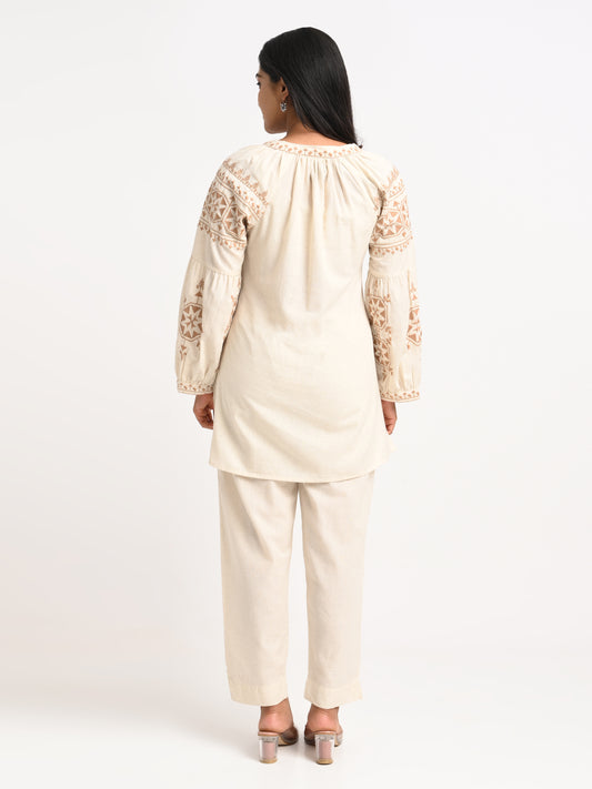 Embroidered Cotton Co-ord Set