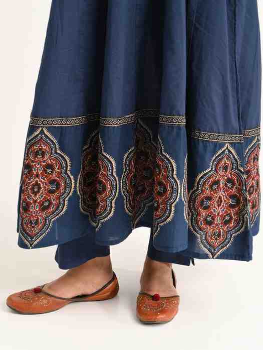 Indigo Blue Flared Kurta Set