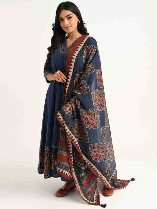 Indigo Blue Flared Kurta Set