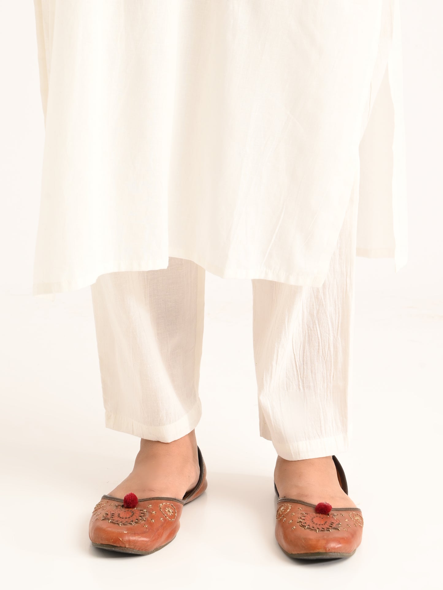Ivory Embroidered Kurta Set