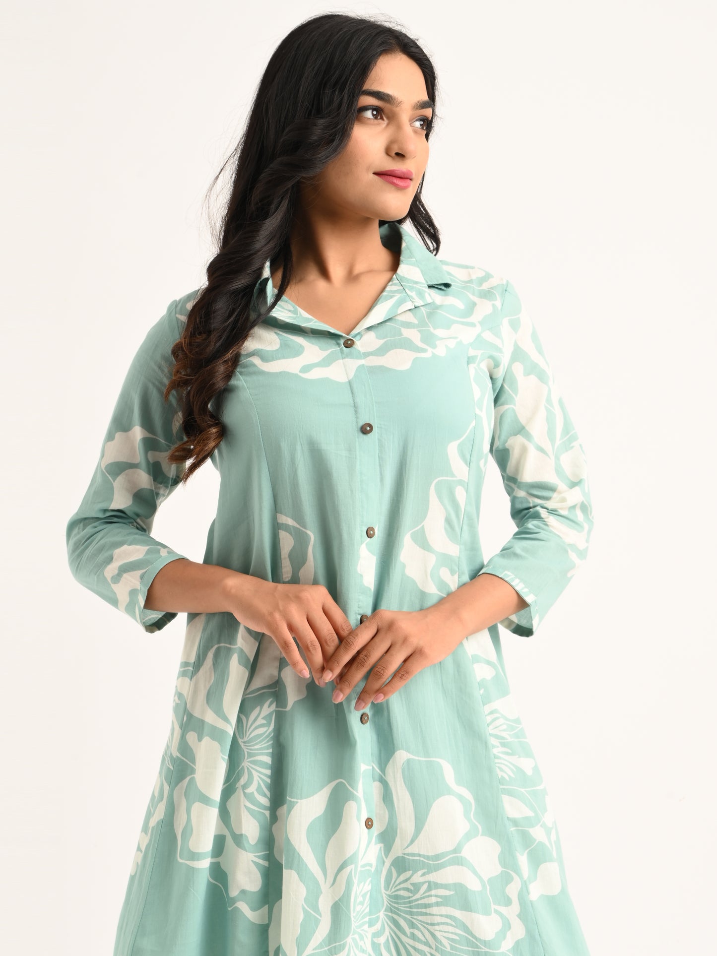 Mint Green Floral Printed Co-ord Set