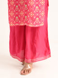 Pink Patola set with gota embroidery