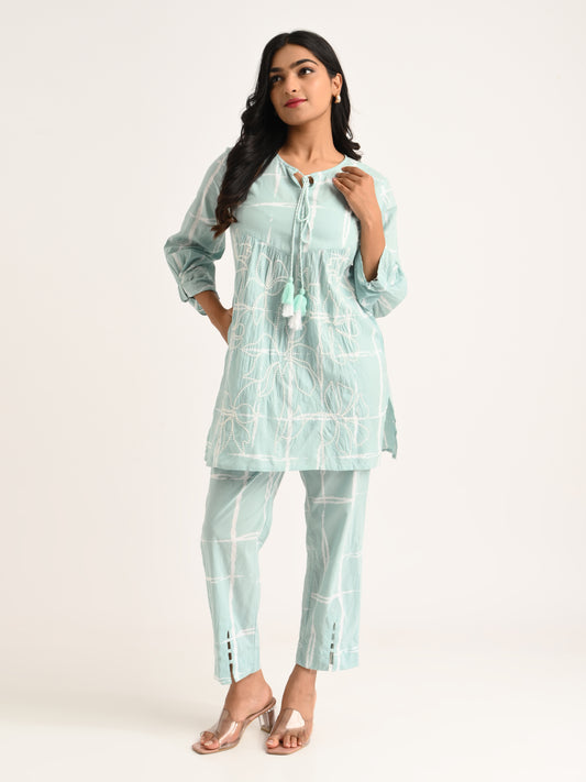 Mint Green Printed Co-ord Set