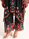 Black Floral Printed Kaftan Co-ord Set