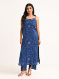 Indigo Blue Spaghetti Kurta Set with Dupatta