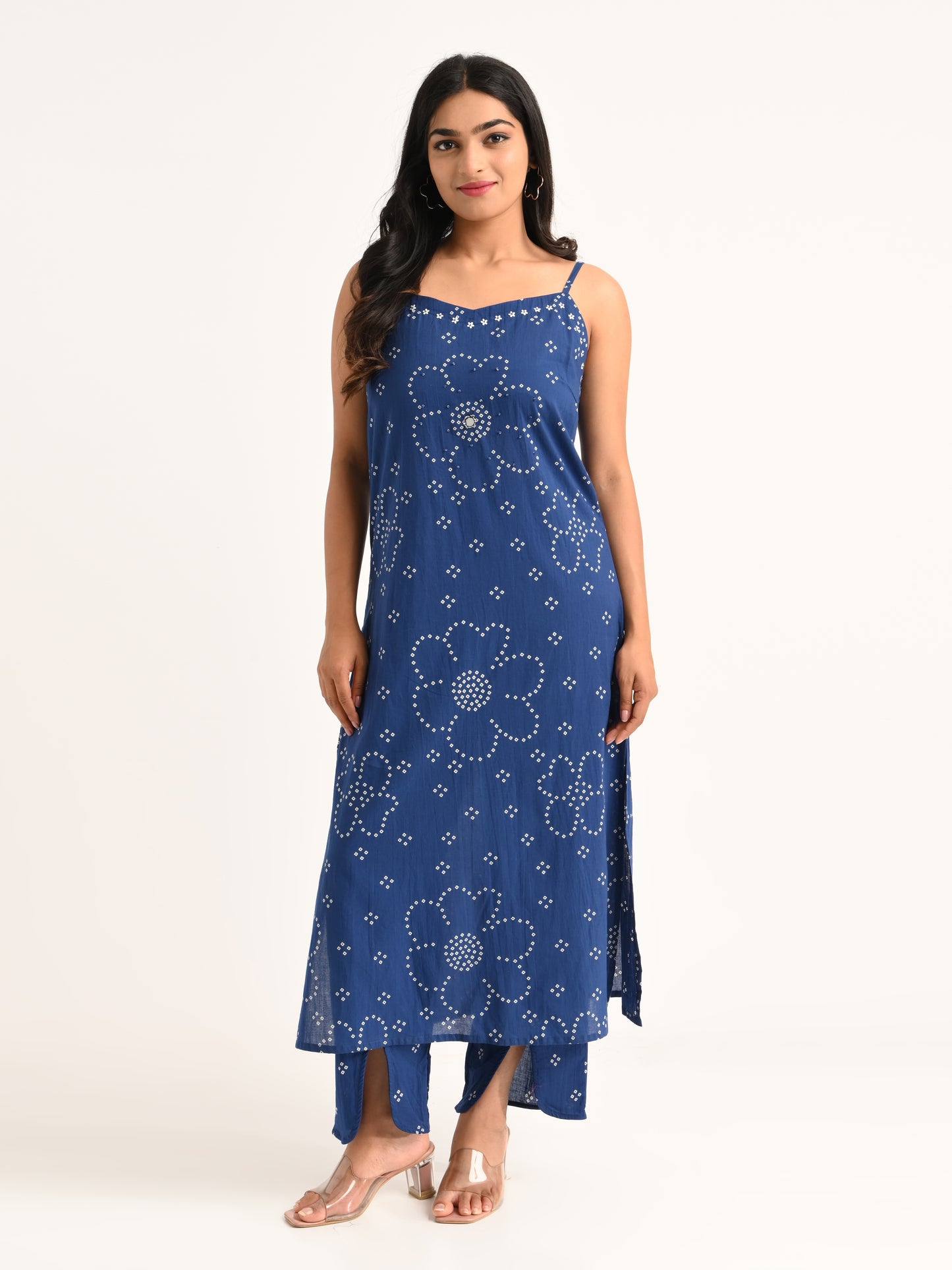 Indigo Blue Spaghetti Kurta Set with Dupatta