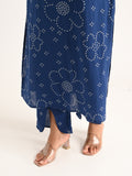 Indigo Blue Spaghetti Kurta Set with Dupatta