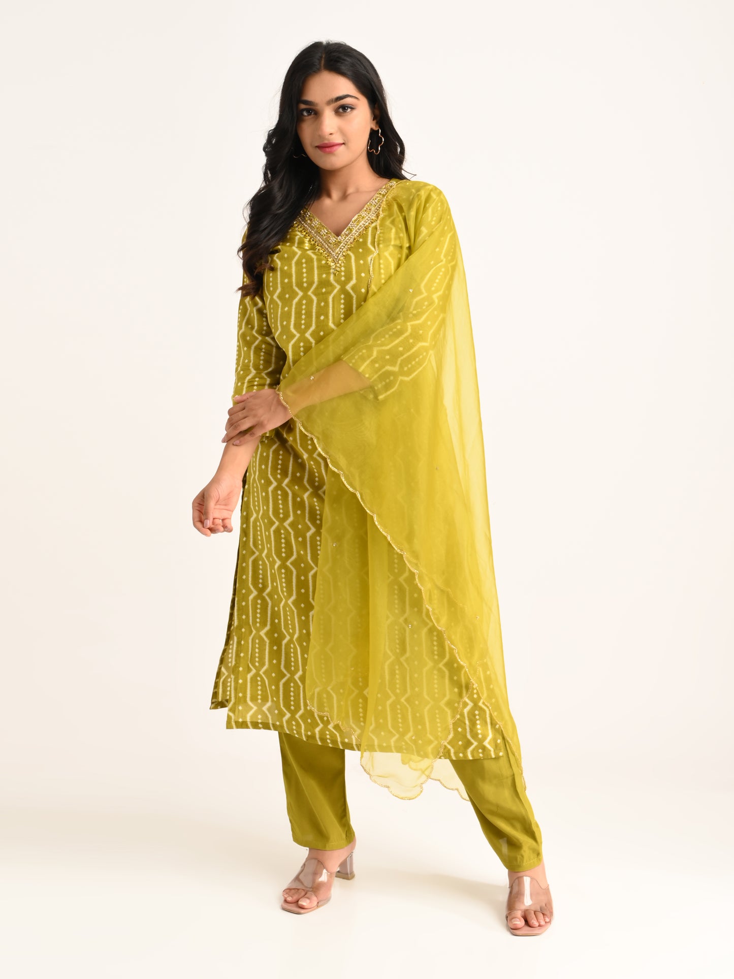 Pista green pant set