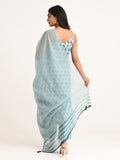 Azure Bloom Cotton Kurta Set