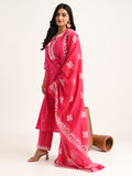 Fuchsia Threadwork Kurta Set