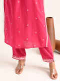 Fuchsia Threadwork Kurta Set