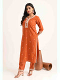 Rust Threadwork Kurta Set