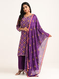 Purple Patola gota embroidered set