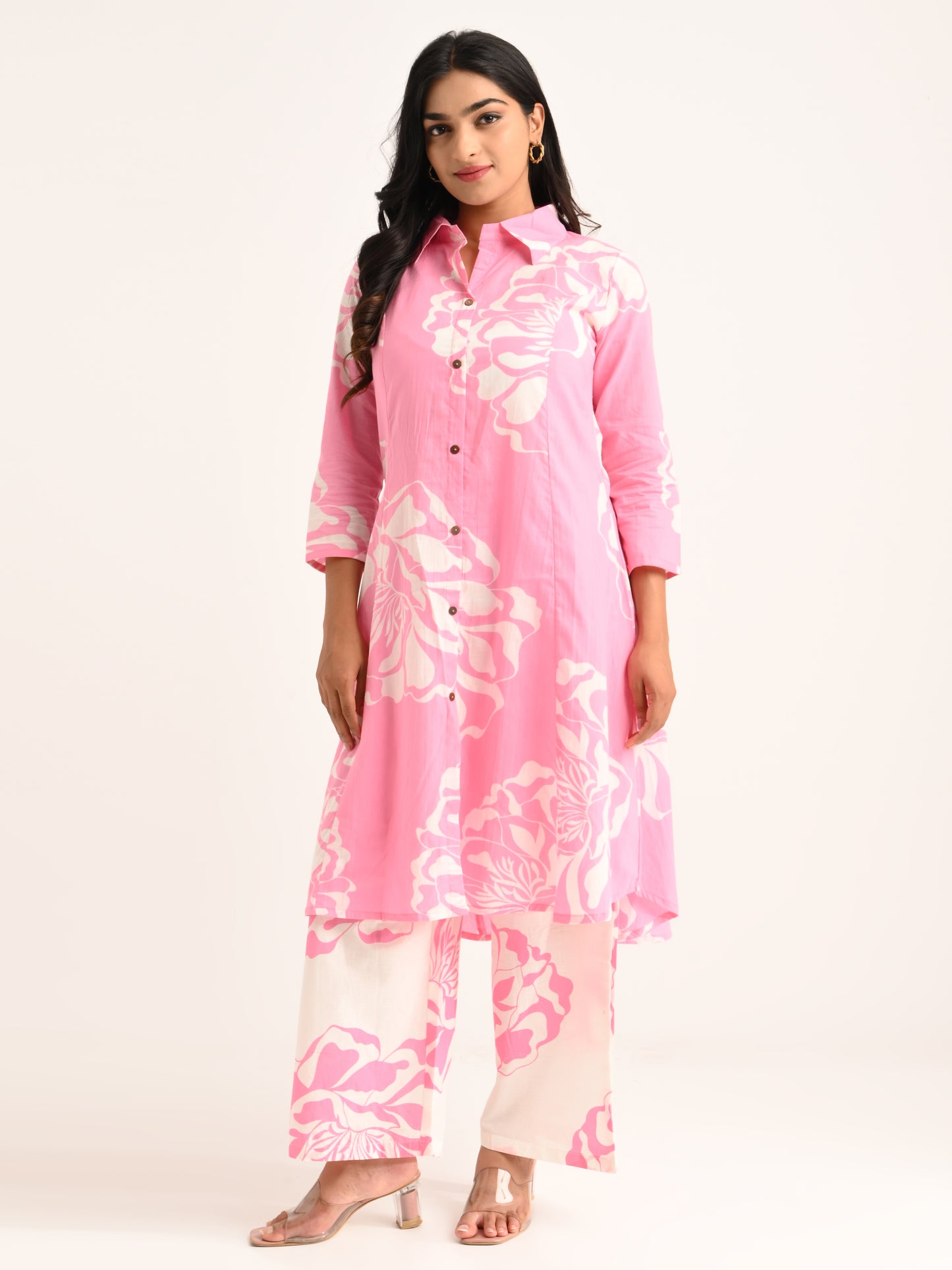 Pink Floral Printed Co-ord Set