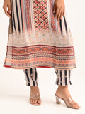 Black & white striped crepe set