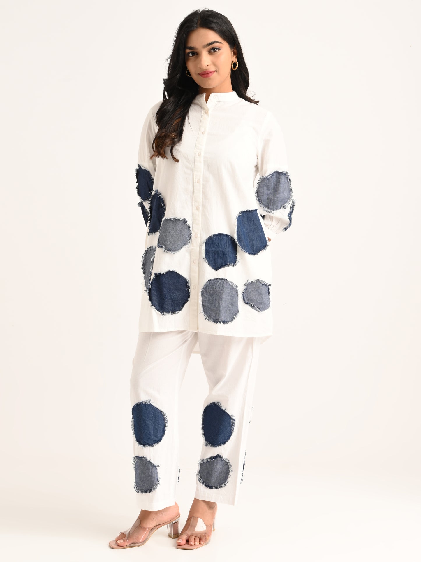 Denim patch work Co-ord set