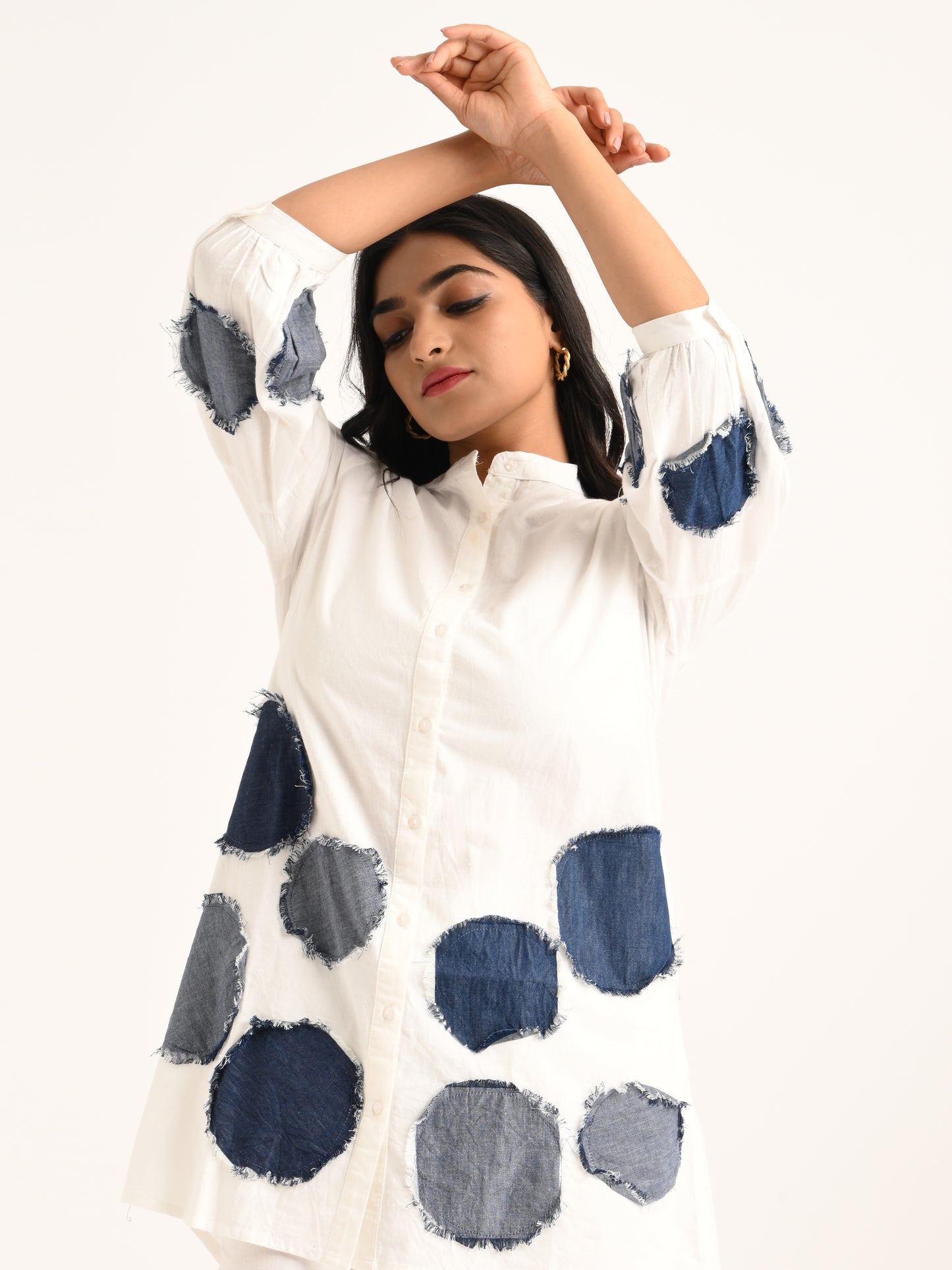 Denim patch work Co-ord set