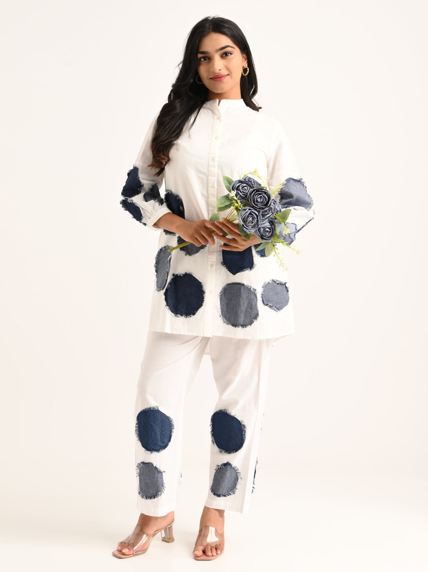 Denim patch work Co-ord set