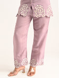 Lilac Rose Embroidered Co-ord Set