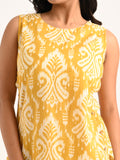 Mustard Sleeveless Printed Co-ord Set