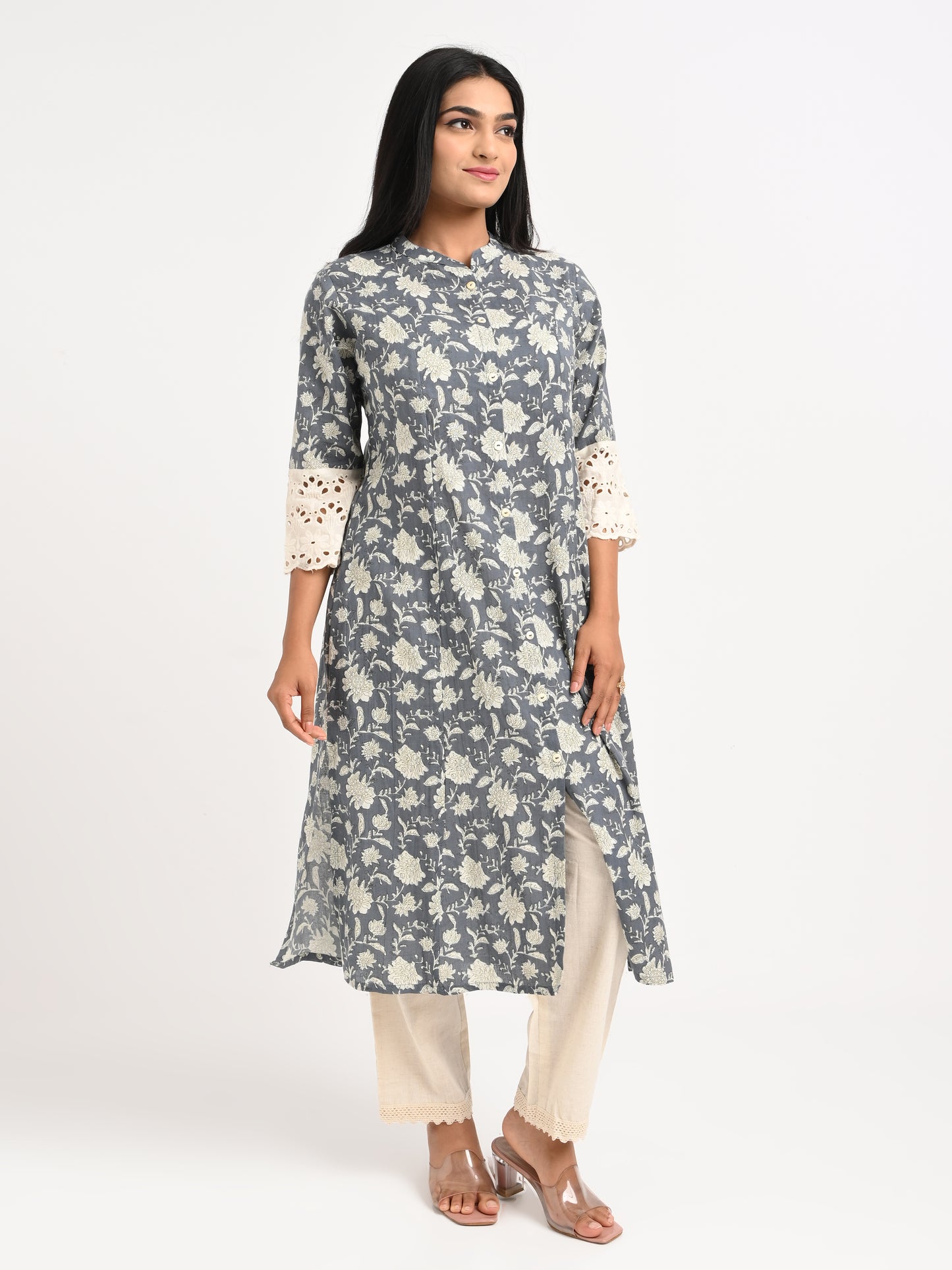 Printed Cotton Kurta Set