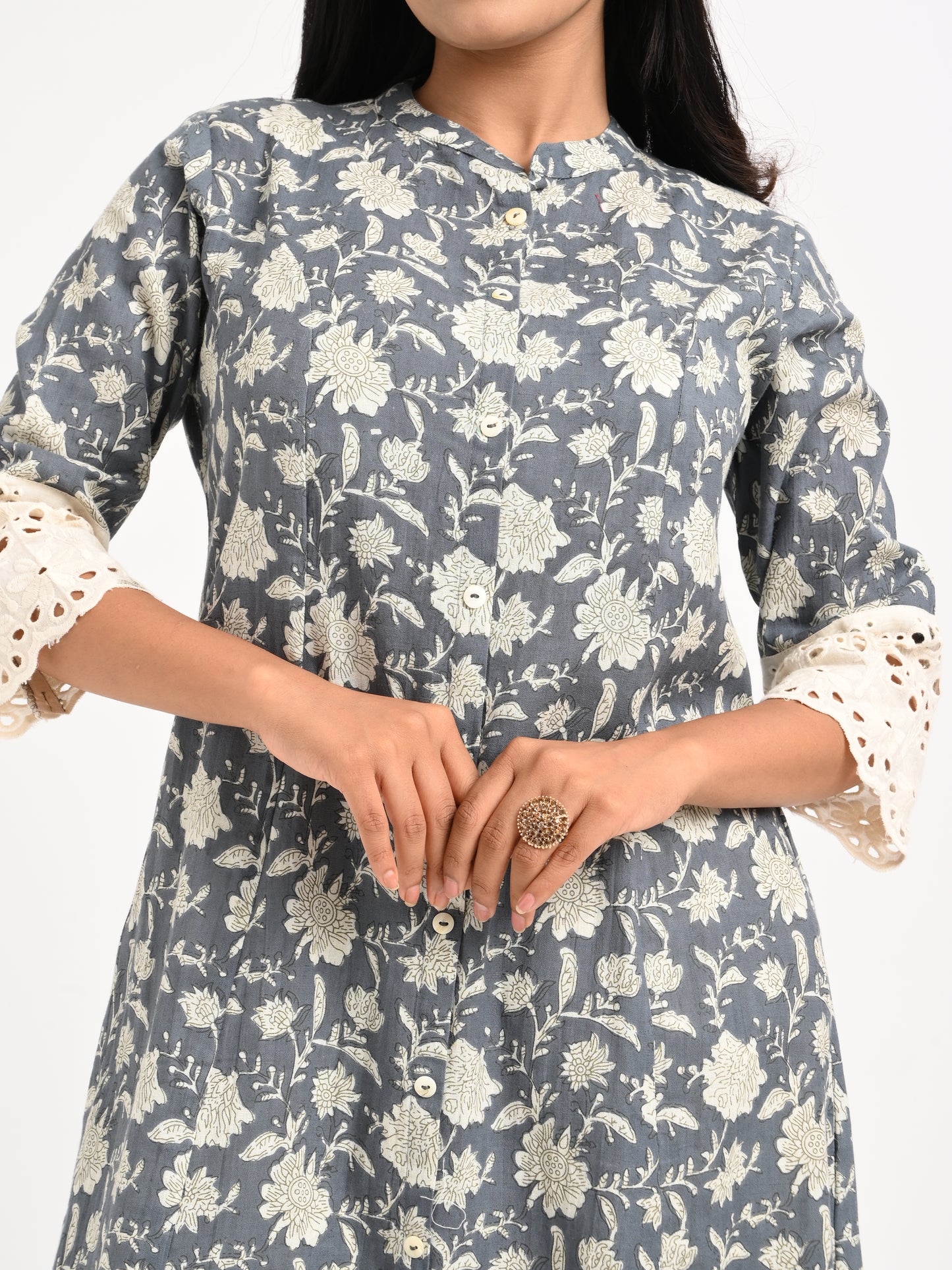 Printed Cotton Kurta Set