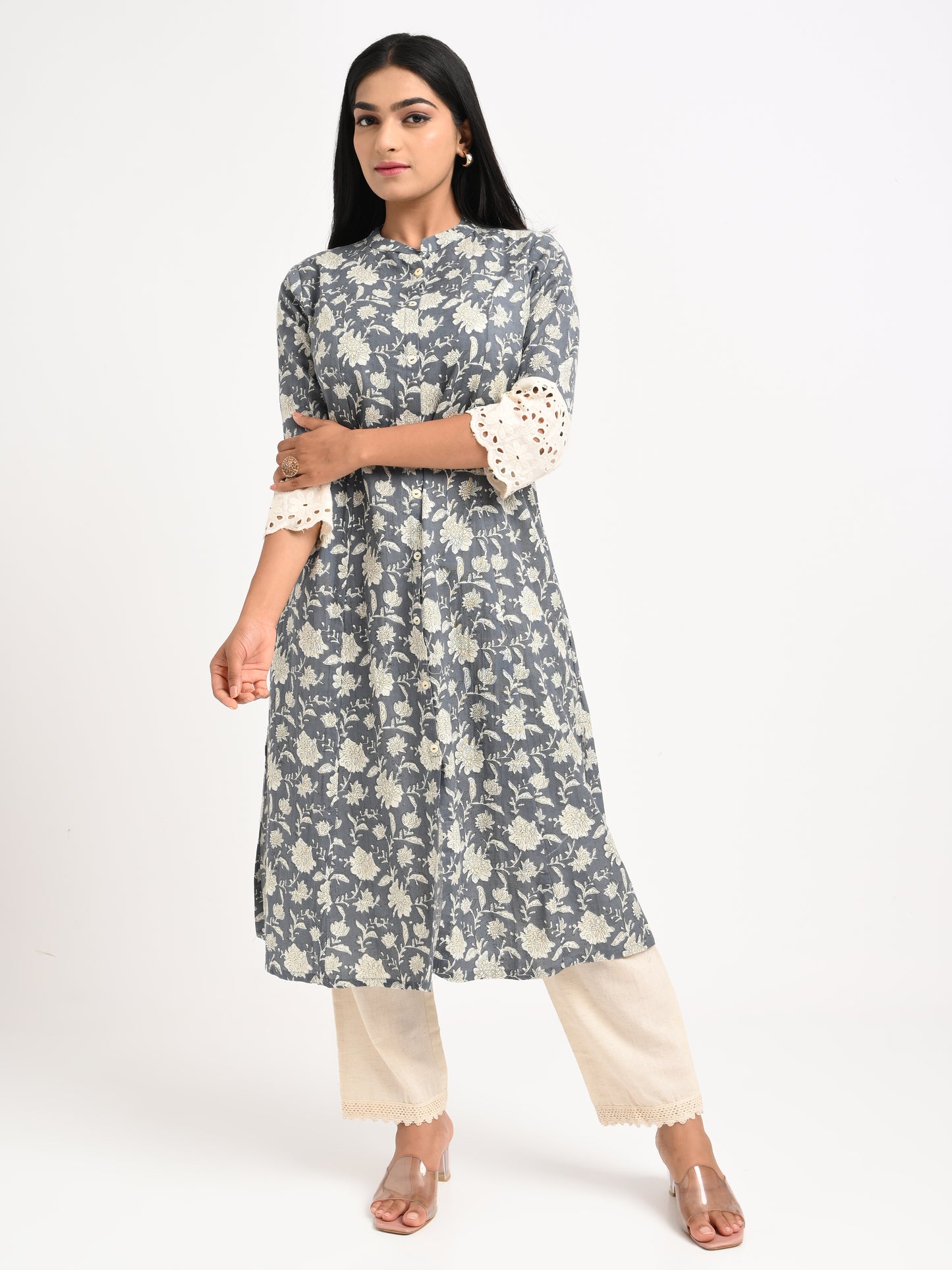 Printed Cotton Kurta Set