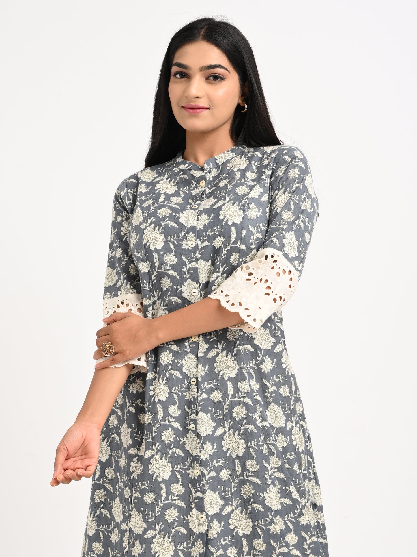 Printed Cotton Kurta Set