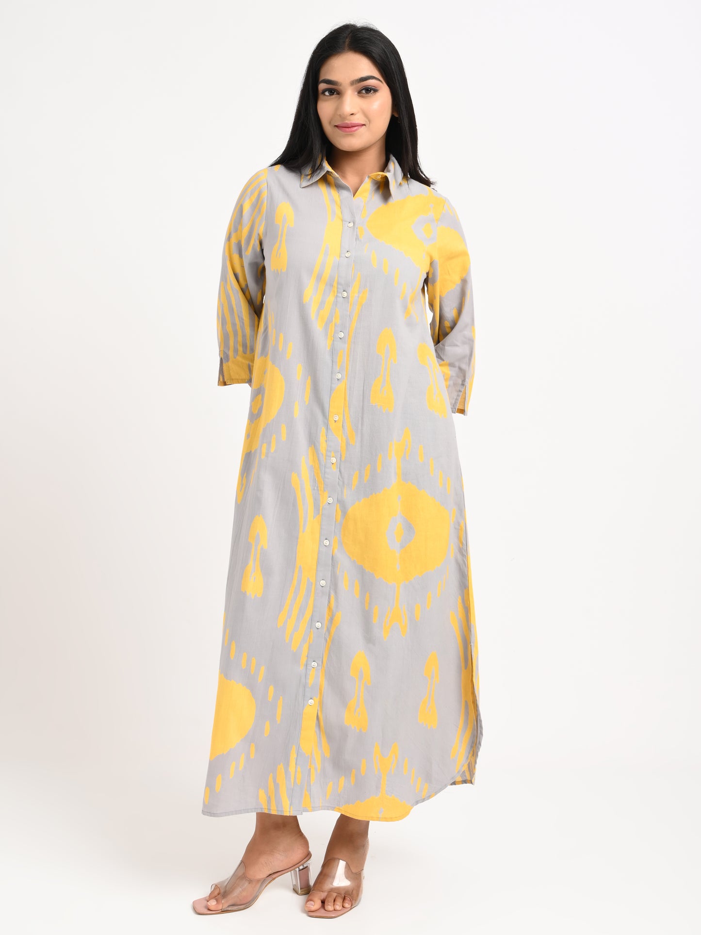 Printed Cotton Shirt Dress