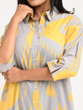 Printed Cotton Shirt Dress
