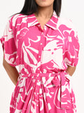 Belted floral Kaftan dress