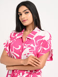 Belted floral Kaftan dress