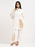 Ivory Gold Leaf Cotton Co-ord Set
