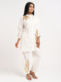 Ivory Gold Leaf Cotton Co-ord Set