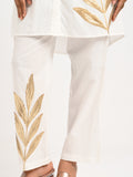 Ivory Gold Leaf Cotton Co-ord Set